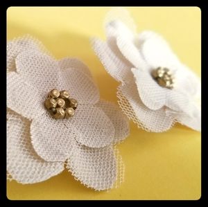 Fabric Flower Earrings